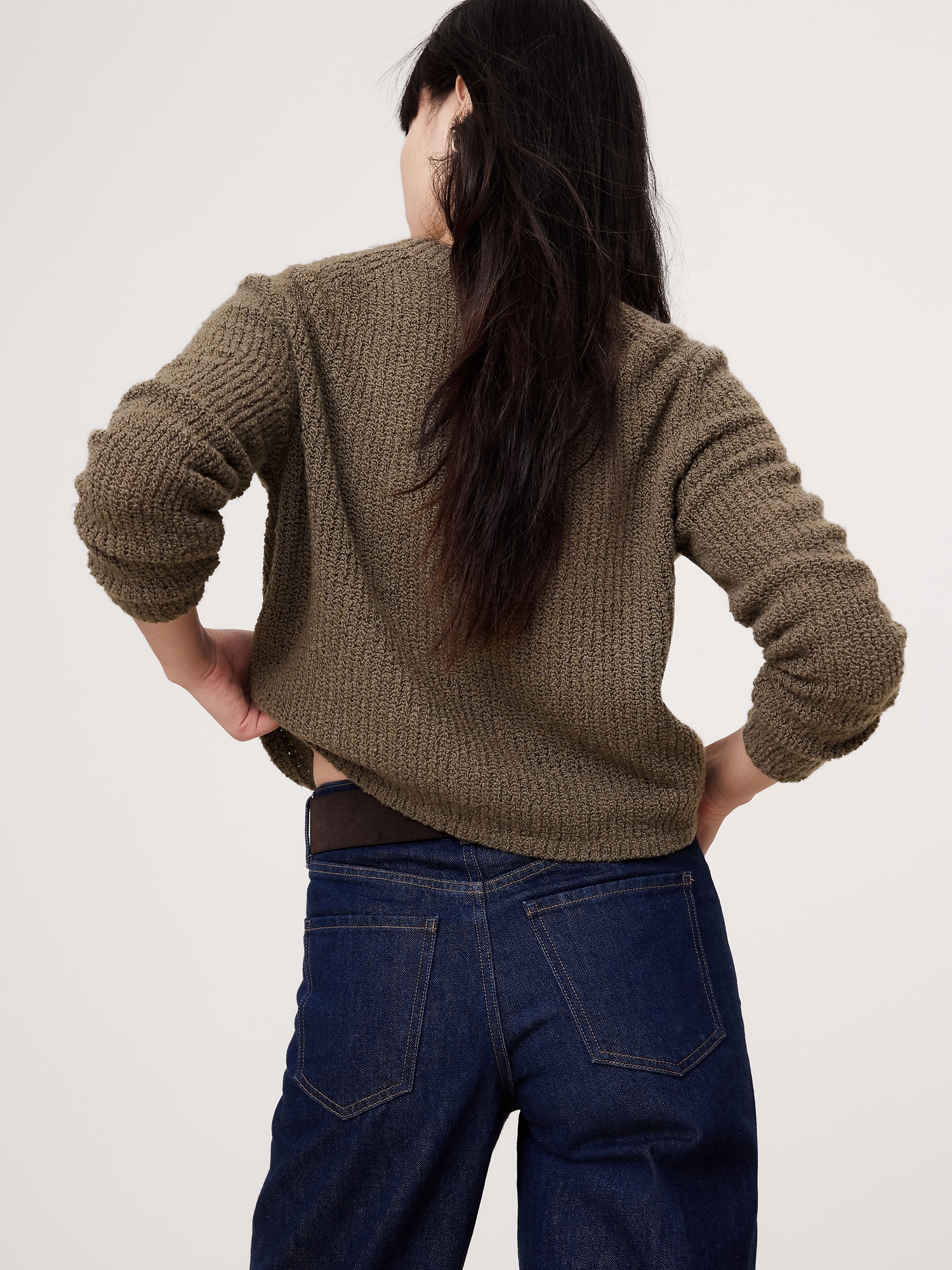 Merino-Blend Crew-Neck Sweater