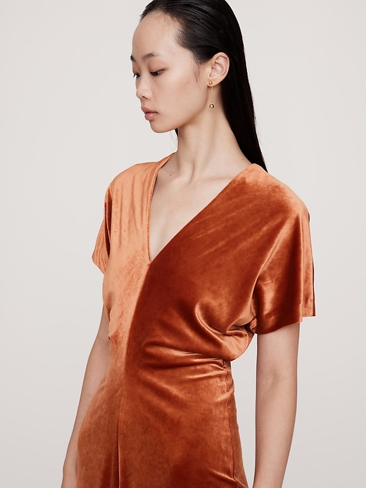 Bias-Cut Velvet Maxi Dress | Banana Republic