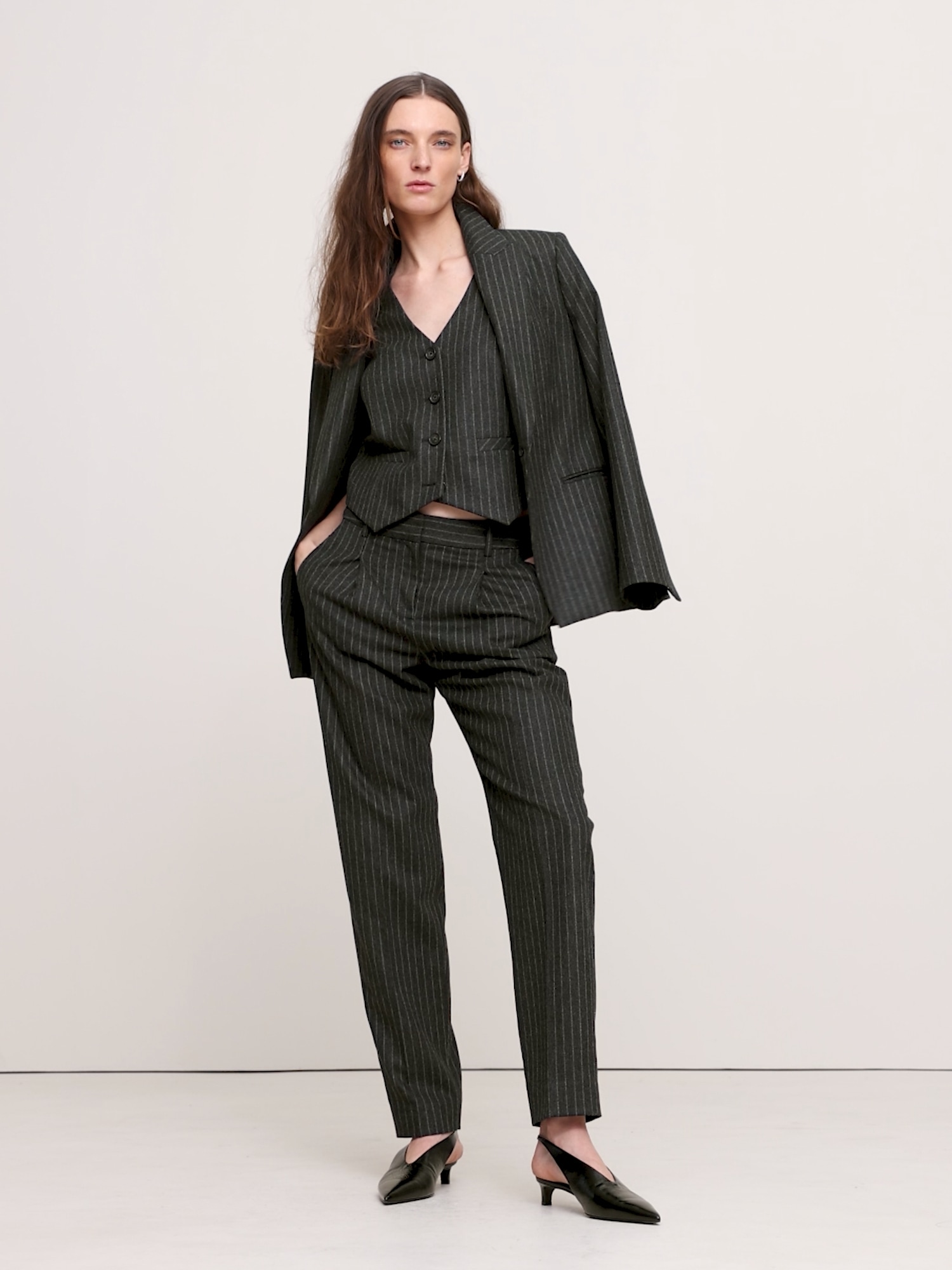 Image number 2 showing, Pinstripe Flannel Vest