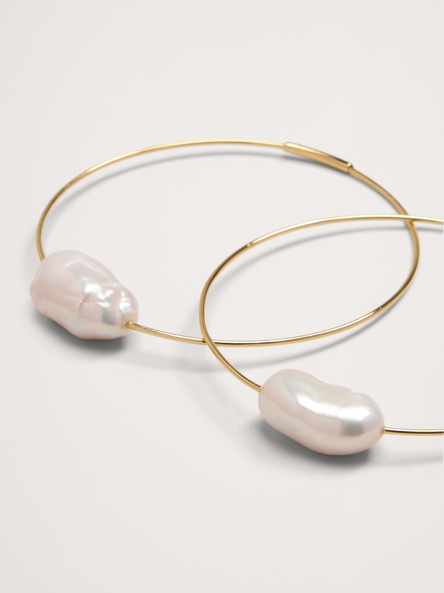 Telaio Baroque Pearl Hoop Earrings by Aureus + Argent