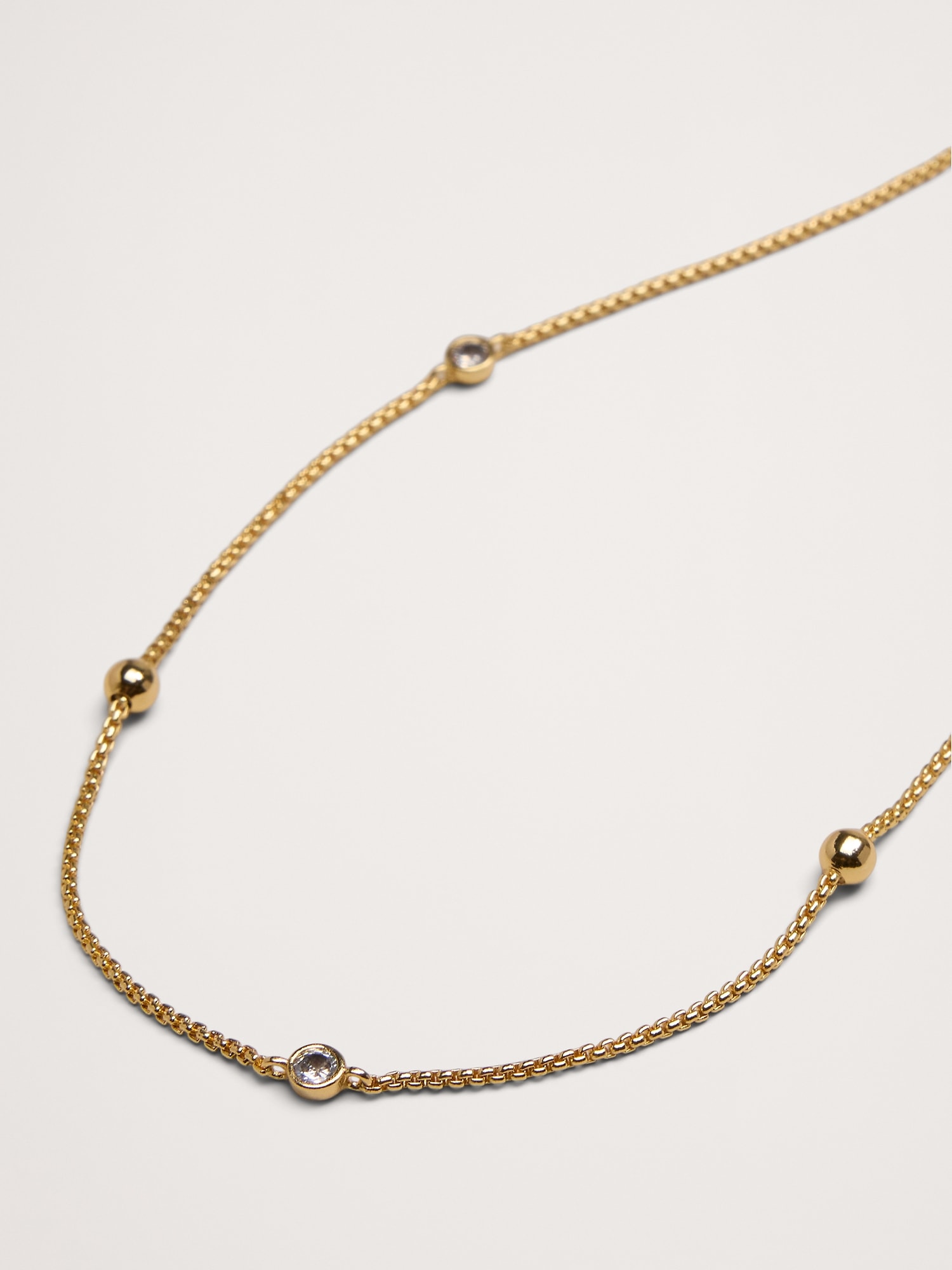 Crystal & Sphere Layering Necklace by Aureus + Argent