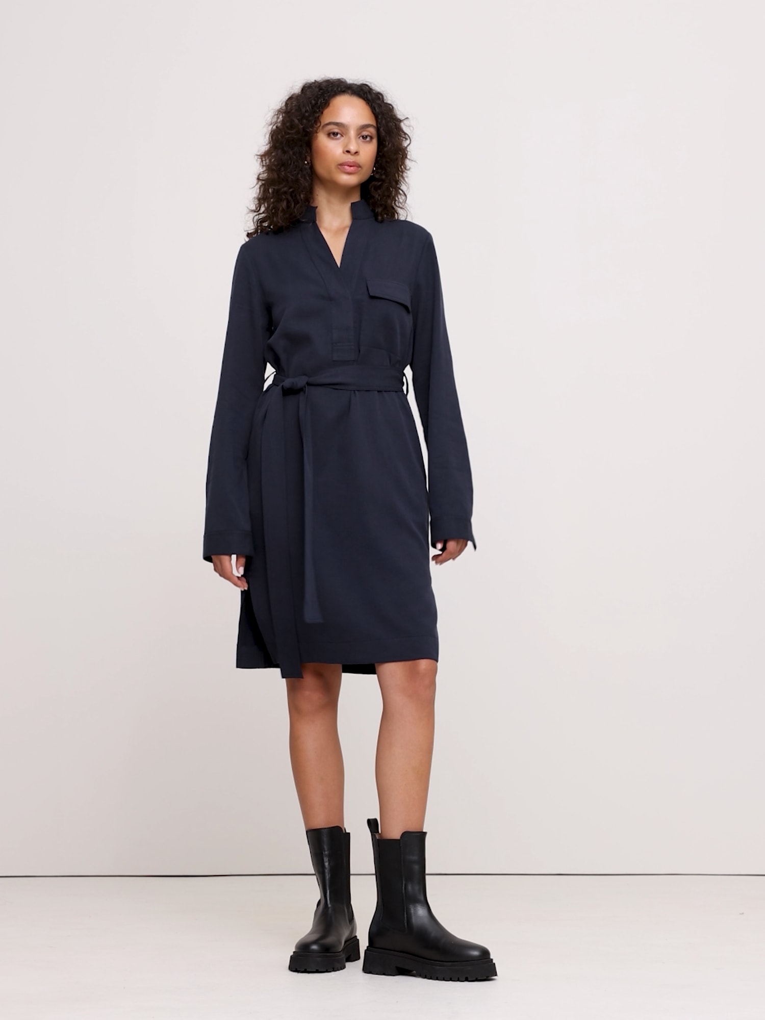 Image number 2 showing, Tencel™-Cotton Utility Dress