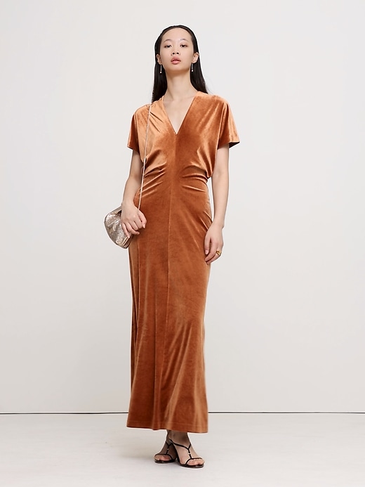 Bias-Cut Velvet Maxi Dress | Banana Republic Bias-Cut Velvet Maxi Dress | Banana Republic