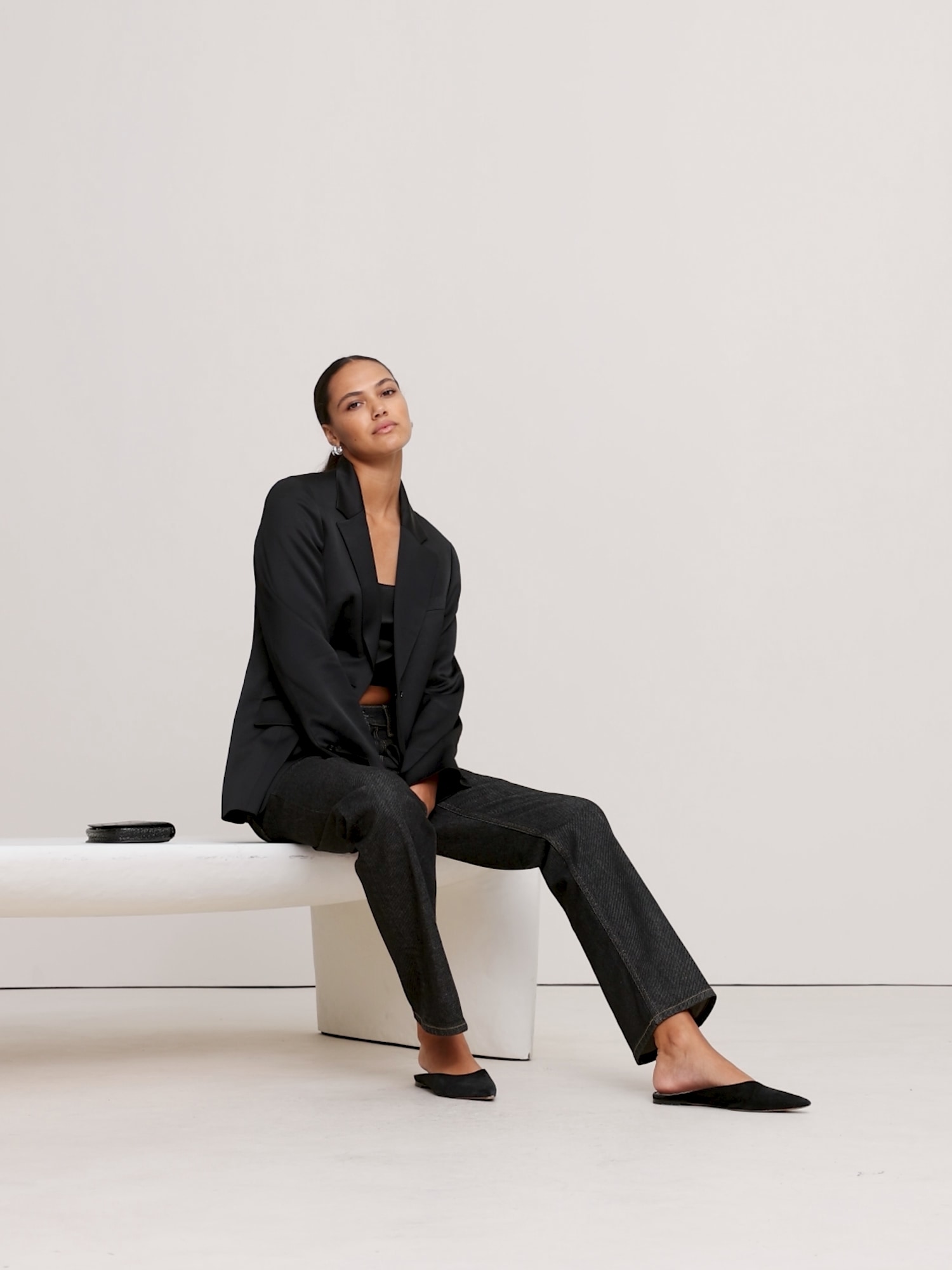Image number 2 showing, Slim Italian Satin Blazer