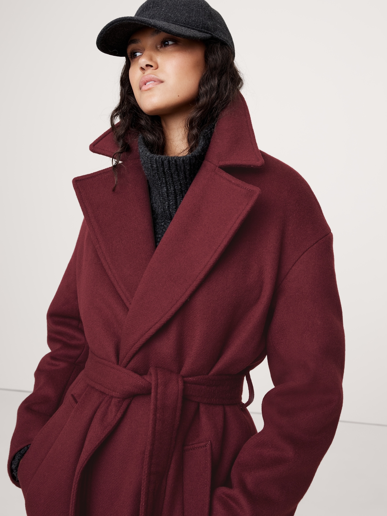 Banana republic wrap coat hotsell