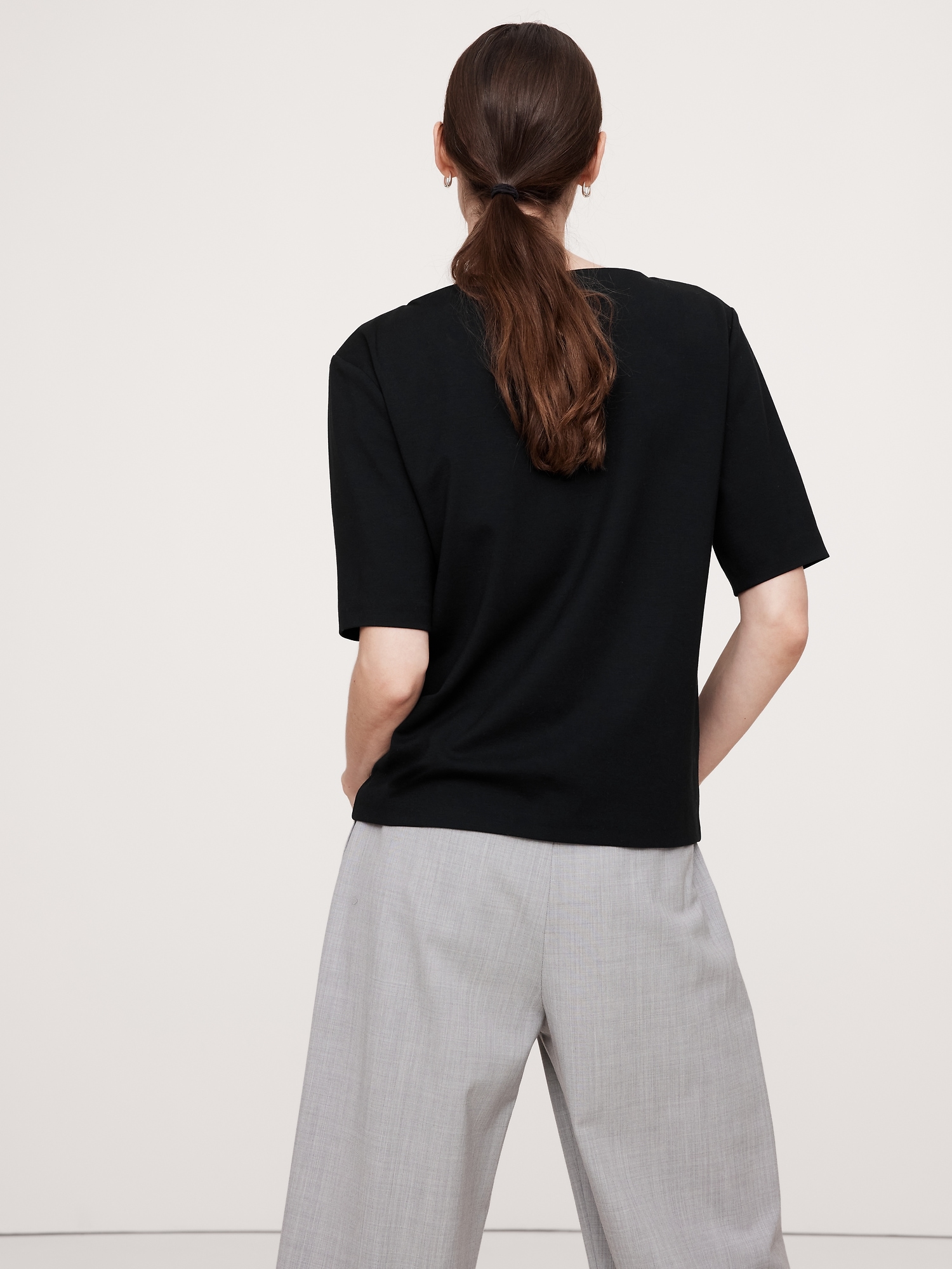 Lightweight Ponte Boxy Top