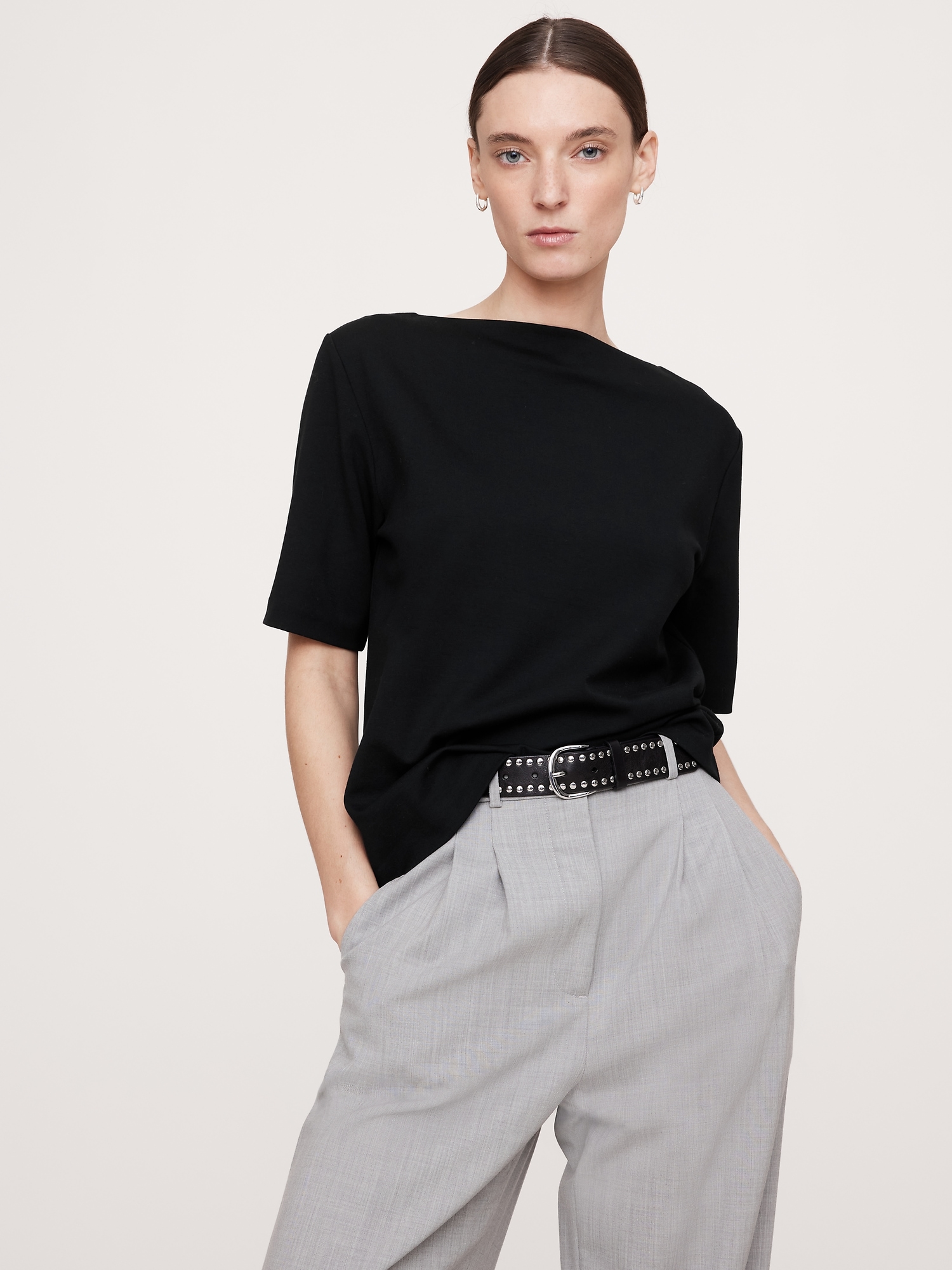 Lightweight Ponte Boxy Top