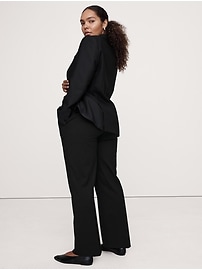 High-Rise Modern Straight Siena Italian Wool Pant