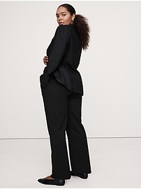 High-Rise Modern Straight Siena Italian Wool Pant