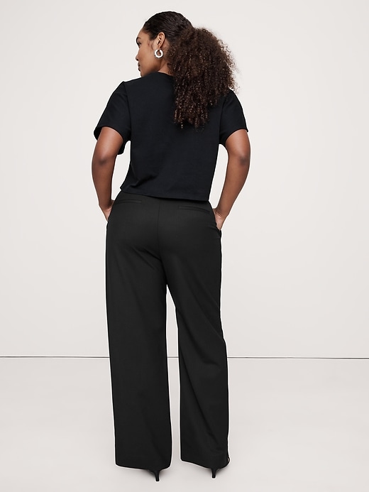 Soho High-Rise Wide-Leg Italian Wool Pant | Banana Republic