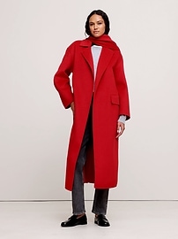 Banana republic red coat hotsell