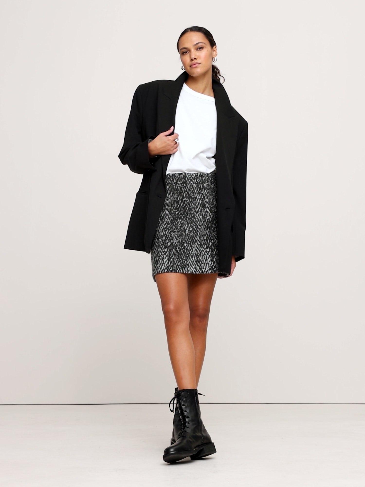 Image number 2 showing, Merino Jacquard Sweater Mini Skirt