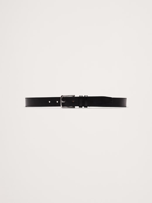 Topstitched Leather Belt
