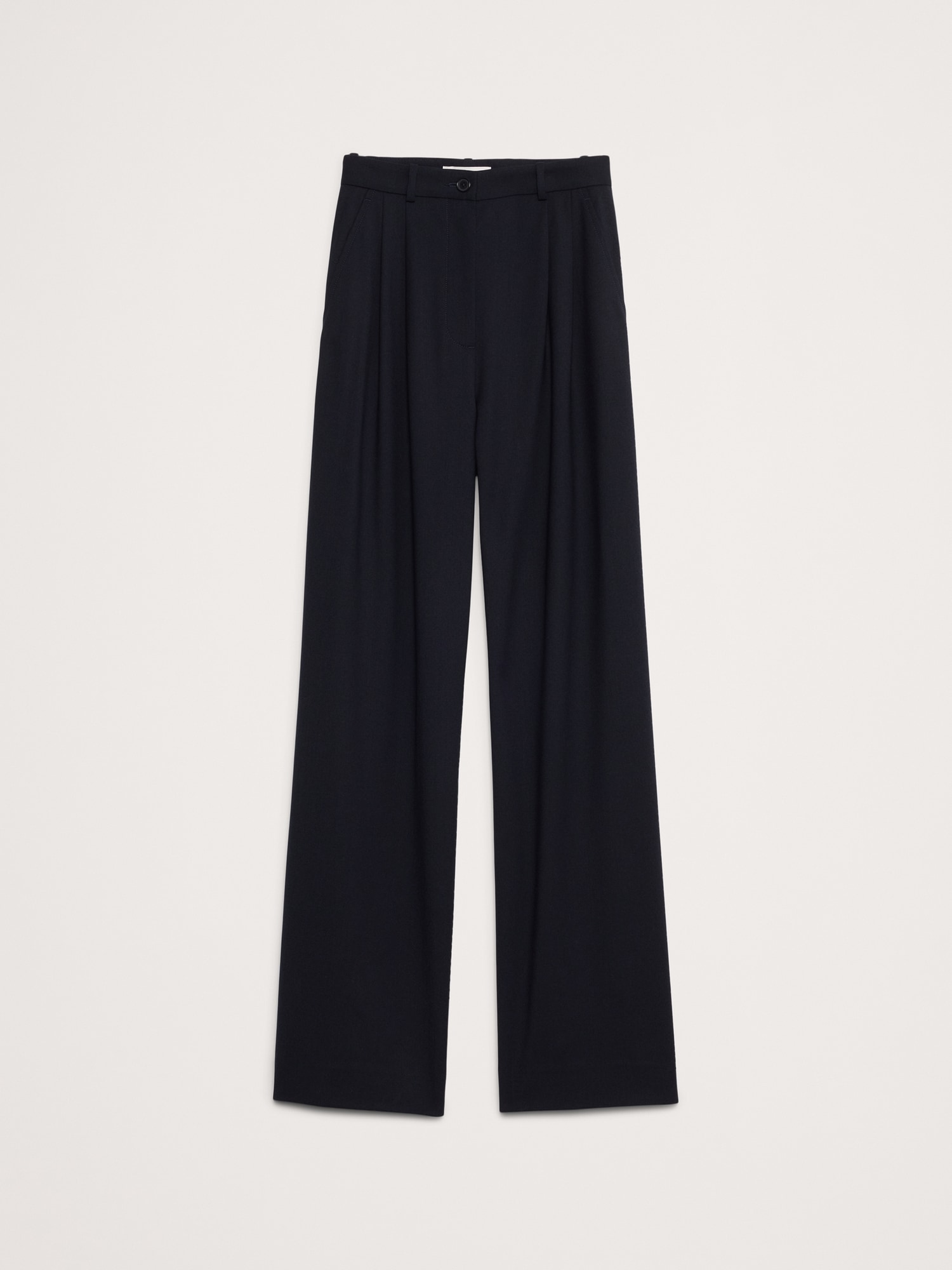 Soho High-Rise Wide-Leg Italian Wool Pant