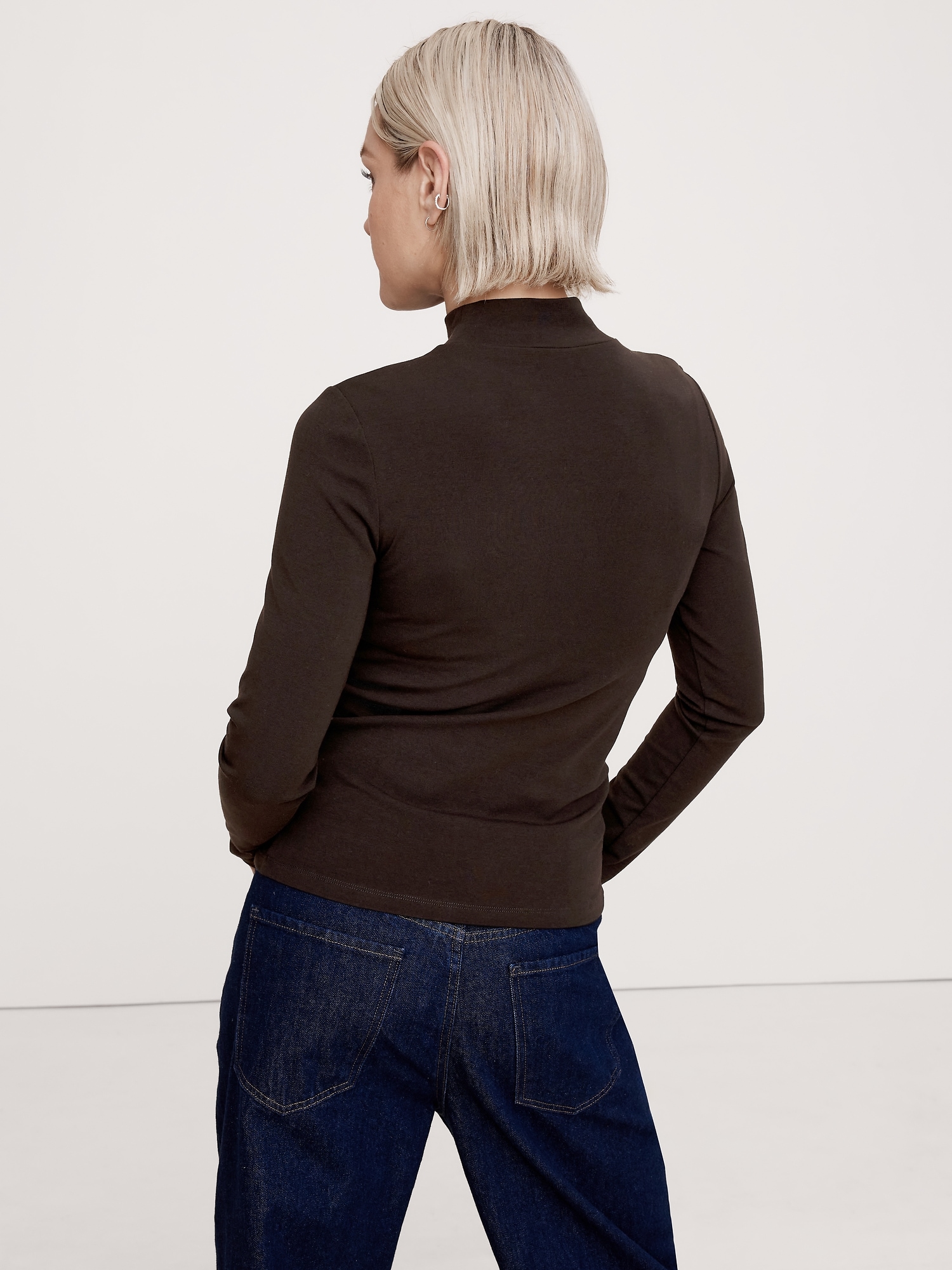 Refined Mock-Neck Top