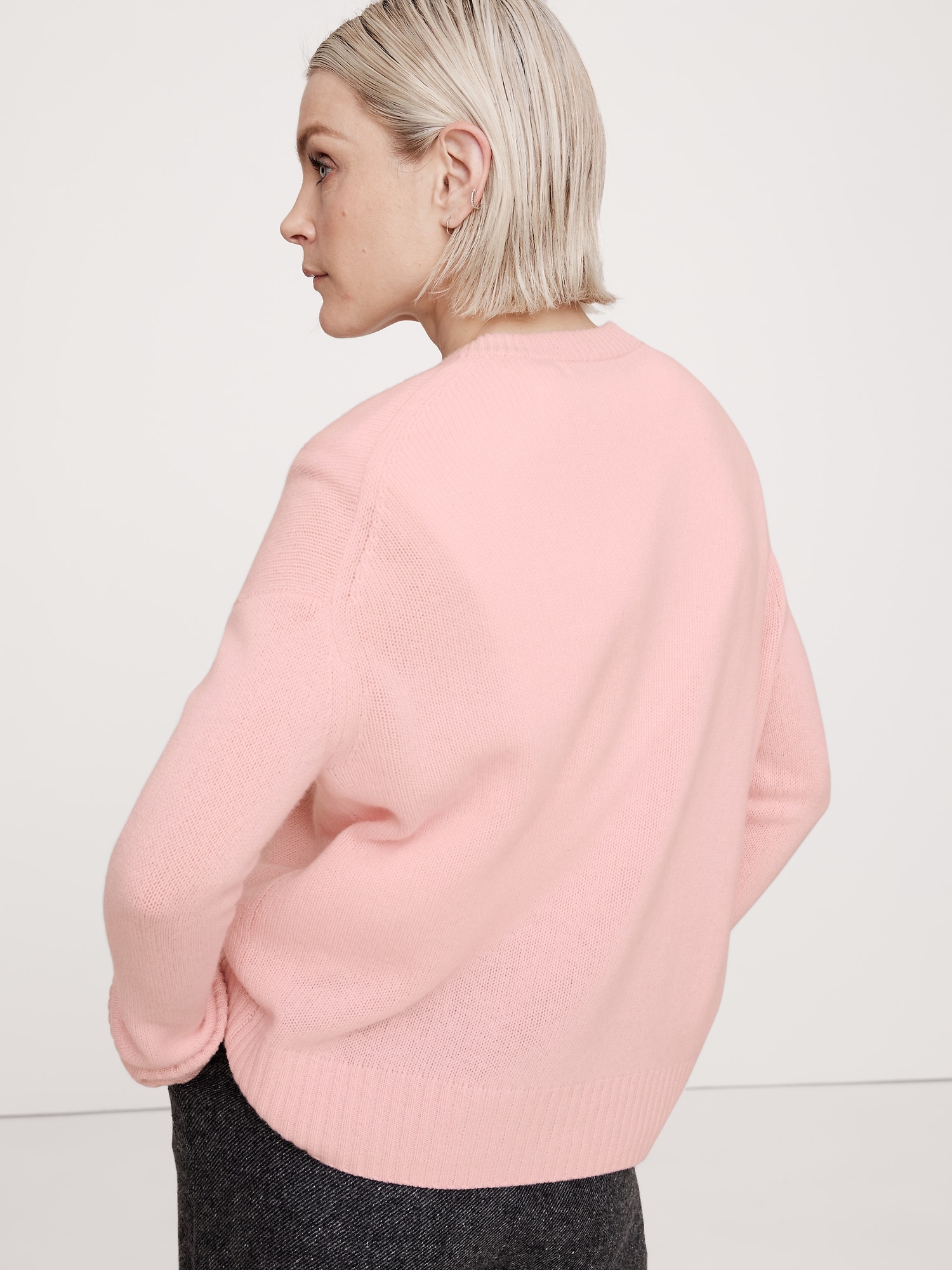 Oversized Midweight Cashmere Crew-Neck Sweater