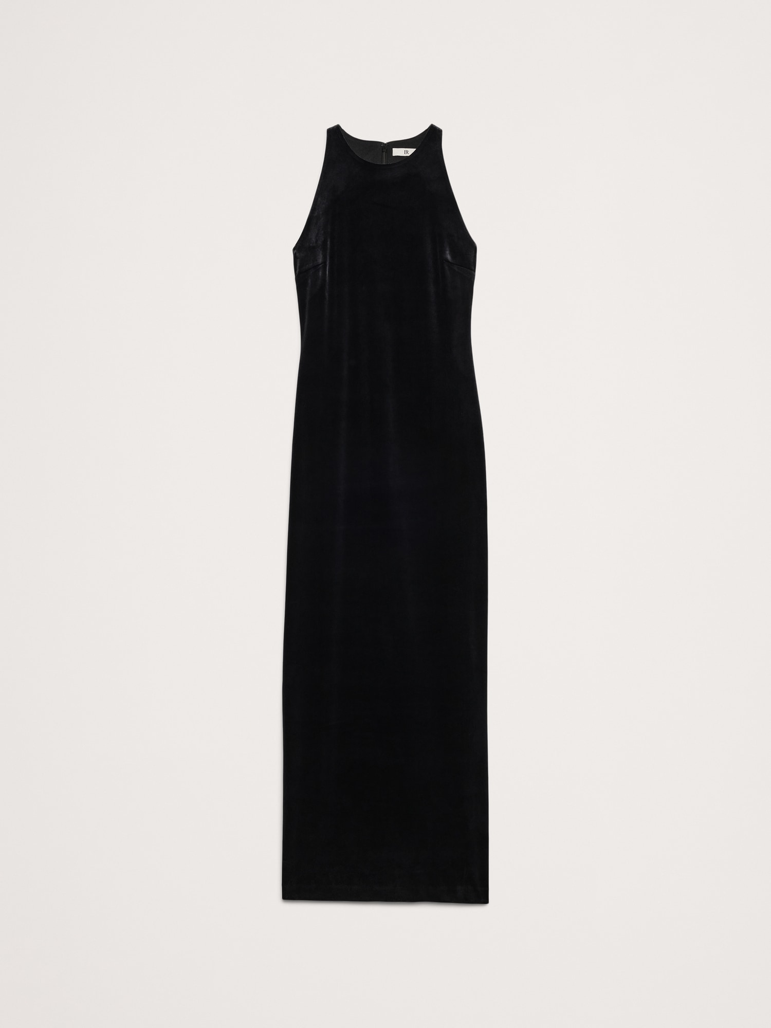 Stretch-Velvet Maxi Dress