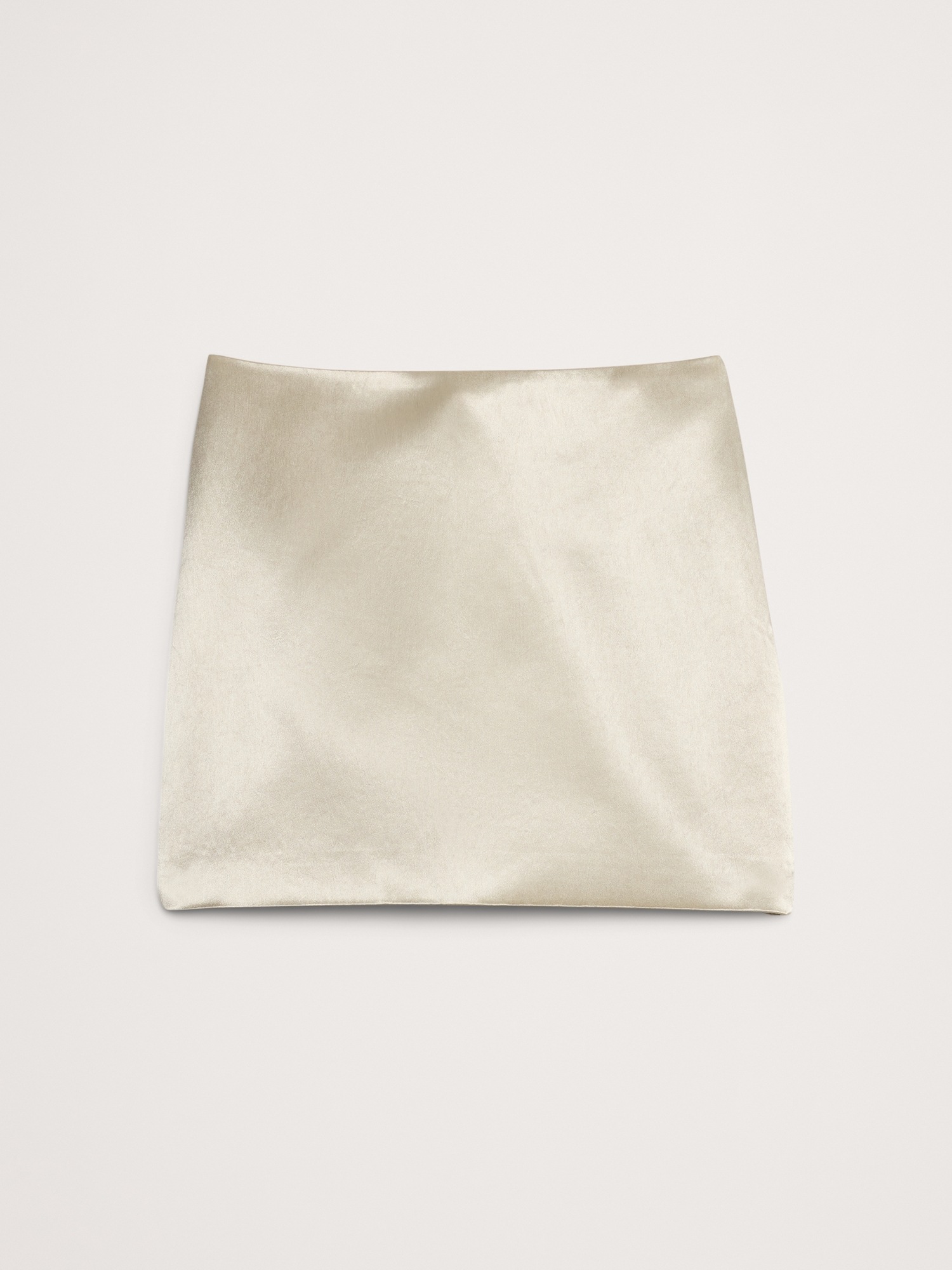 Женская юбка Banana Republic Satin Mini, цвет: Натуральный бежевый — фото 4