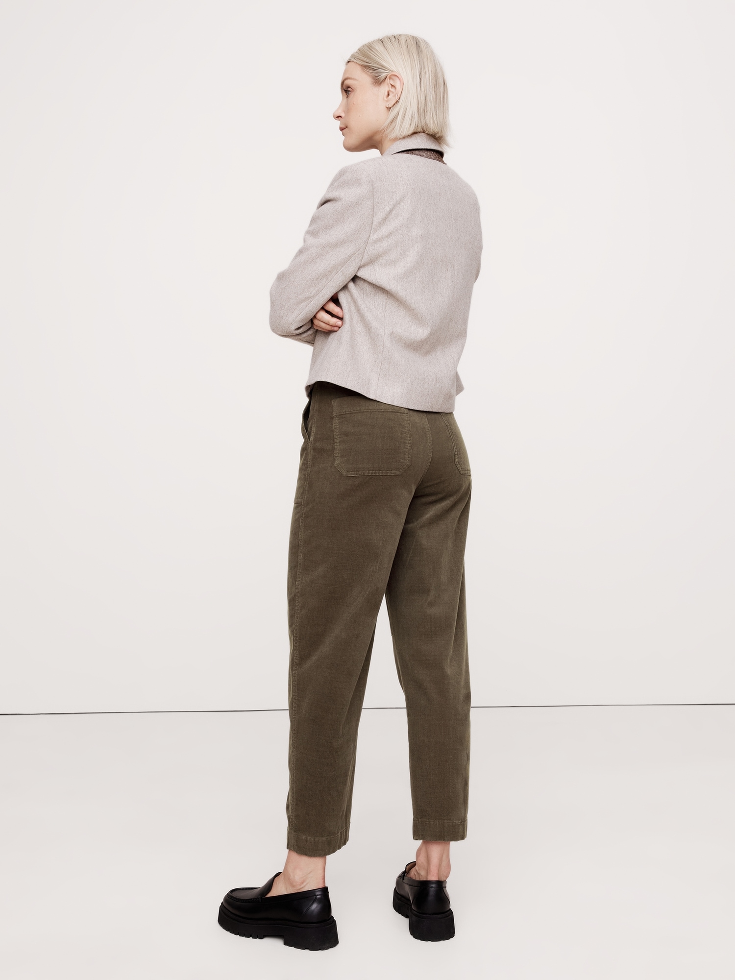 High-Rise Barrel Utility Chino