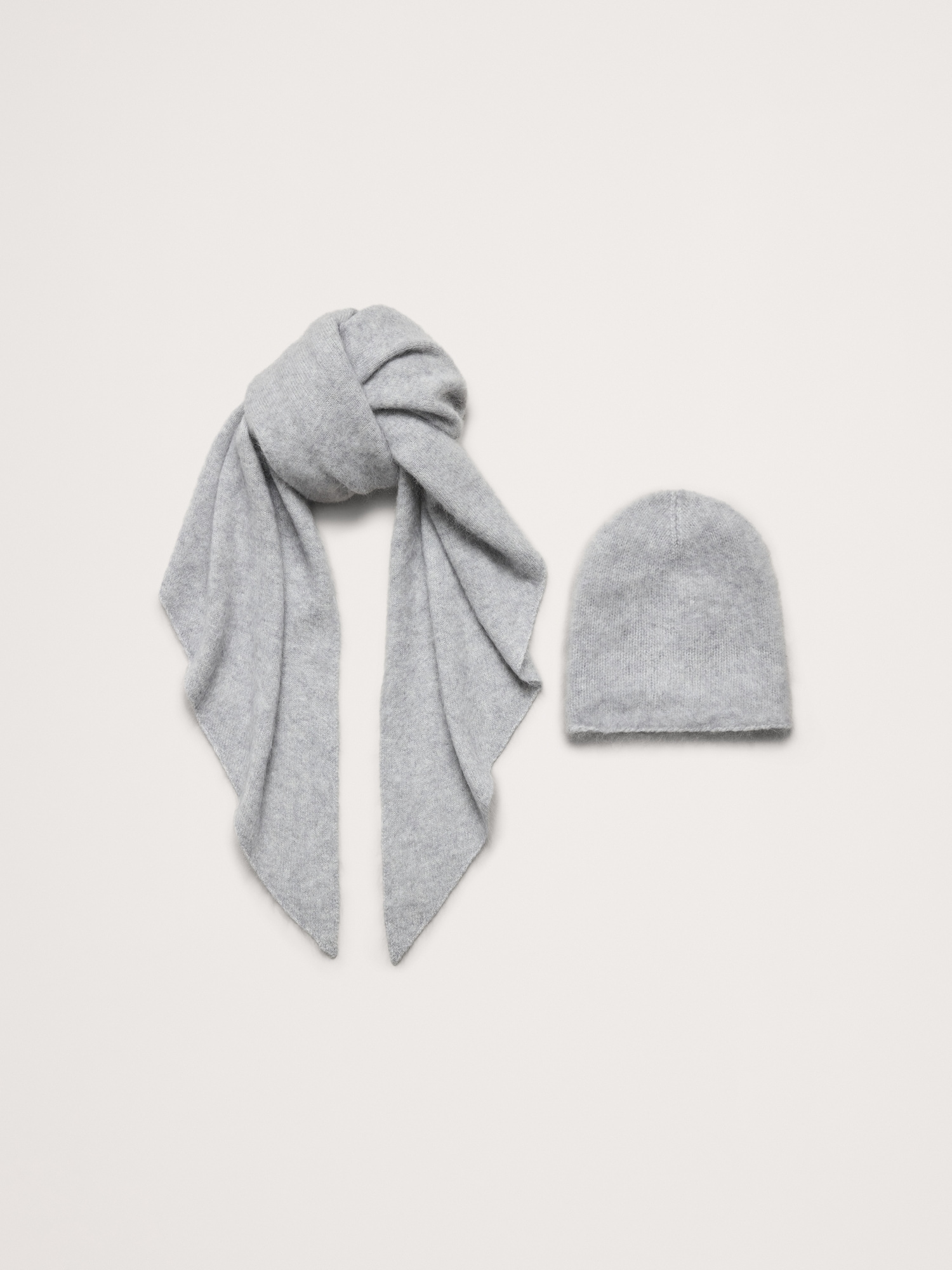 Brushed Wool-Cashmere Beanie