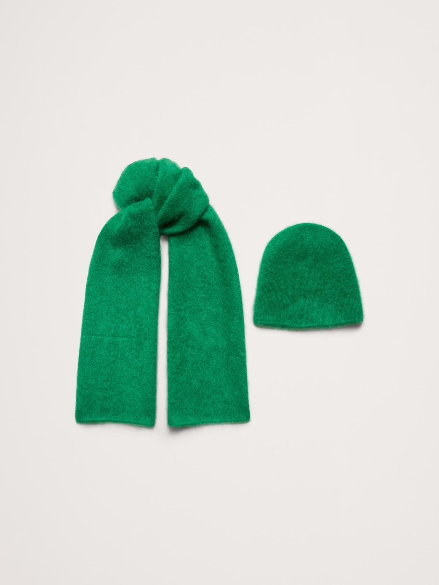 Brushed Wool-Cashmere Beanie