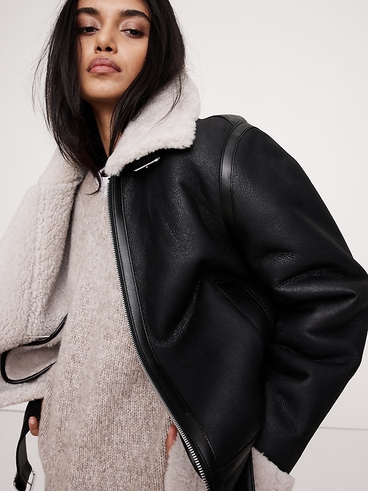 Shearling Aviator Jacket | Banana Republic