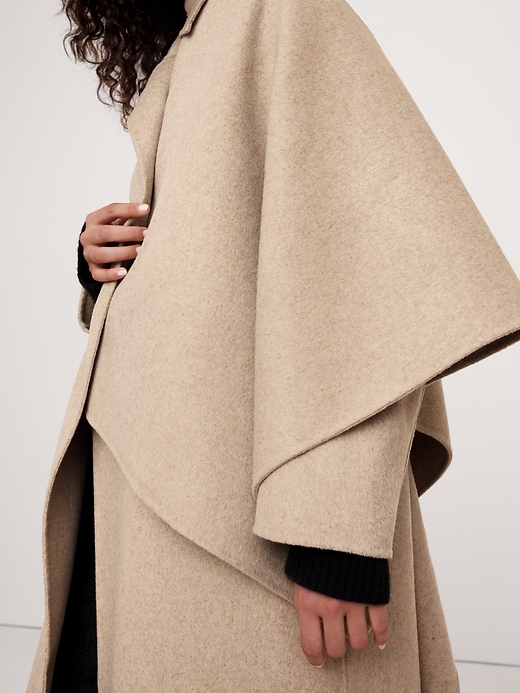 Oversized Double-Faced Cape Coat | Banana Republic