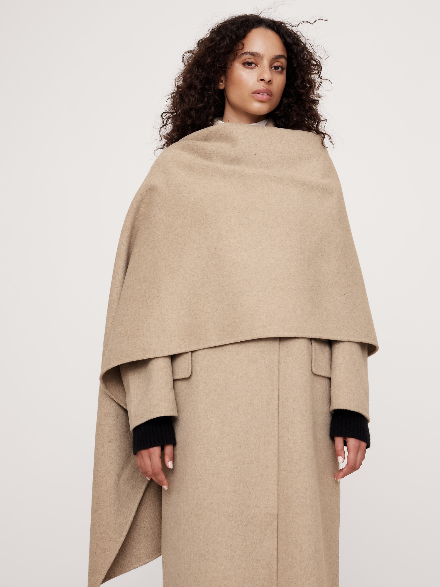 Double cape coat hotsell