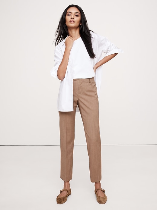 Siena Slim Italian Wool Ankle Pant | Banana Republic display picture 1