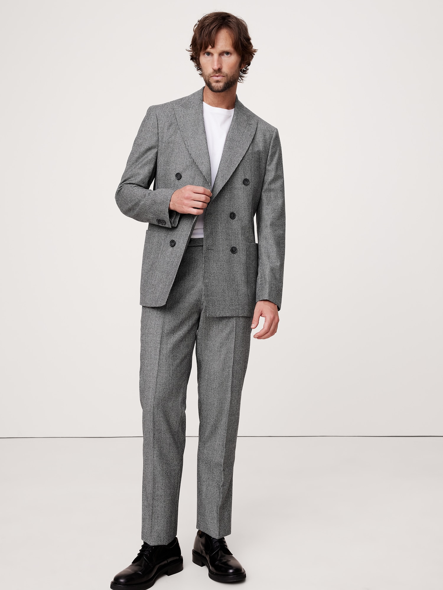 Italian Houndstooth Suit Pant