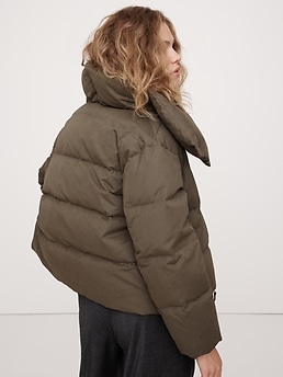 ジャケット・アウター Brown Short Puffer Down Vest Anders Down Vest in Stone - Women's Puffer Vest - Brochu Walker