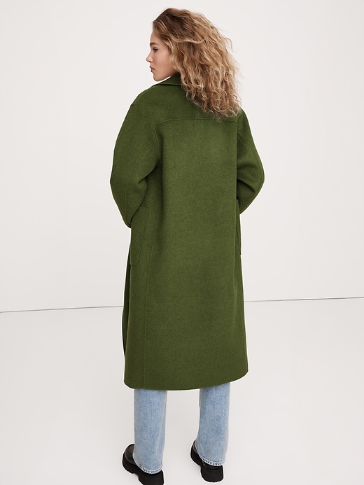 Chanel Oversize Coat in Apple Green Wool