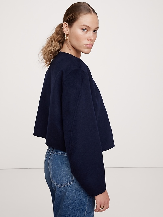 Double-Faced Cropped Jacket | Banana Republic