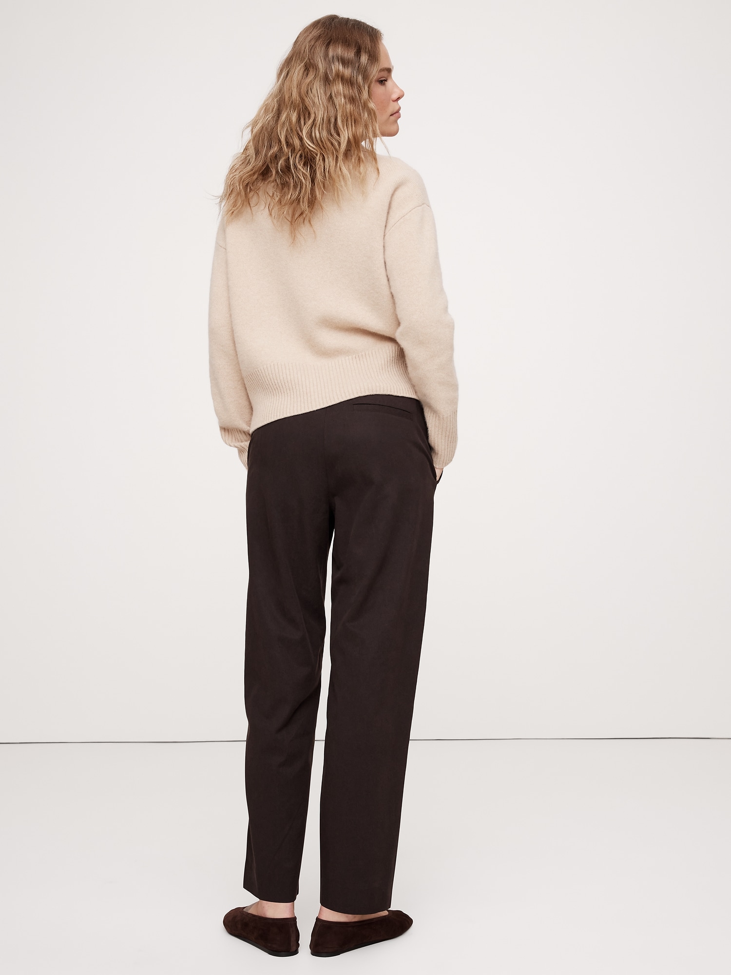 Pull-On Slim Twill Pant