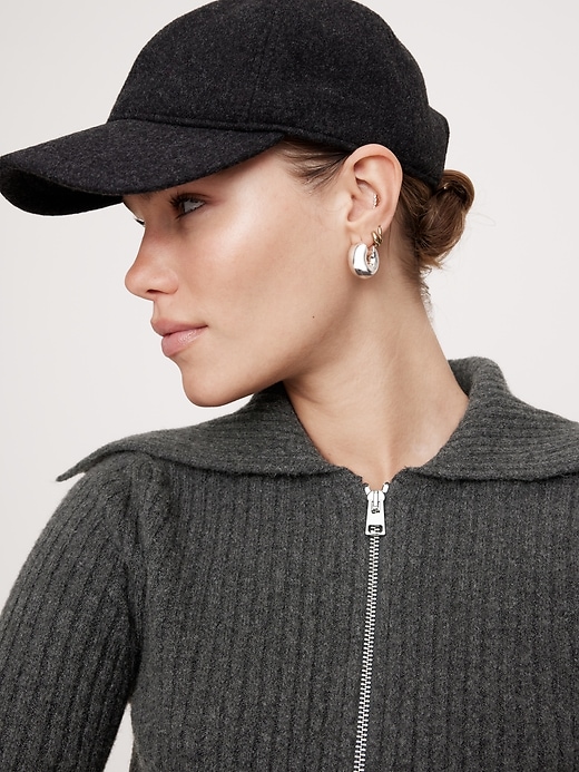 Melton Wool-Blend Baseball Cap by Crown Cap | Banana Republic