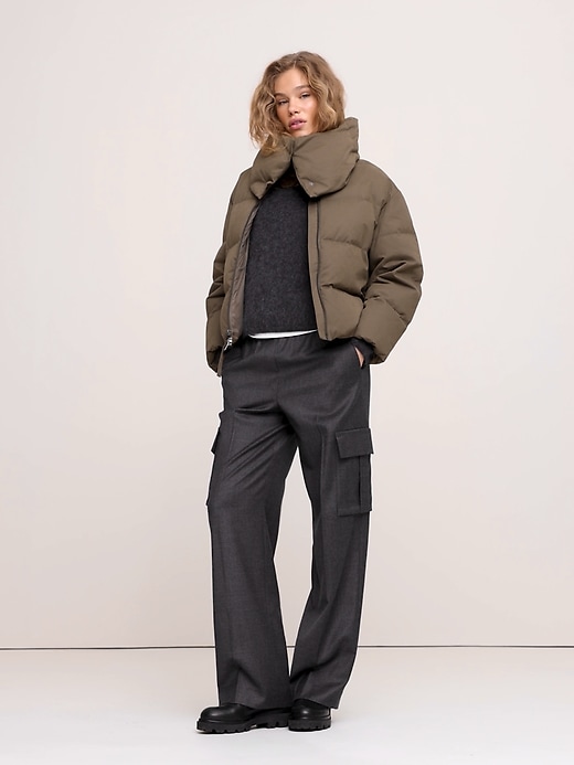 【 】 SHORT DUCK DOWN PUFFER PADDED JUMPER Men's Short Duck Down Jacket - Casual Warm Windproof Puffy