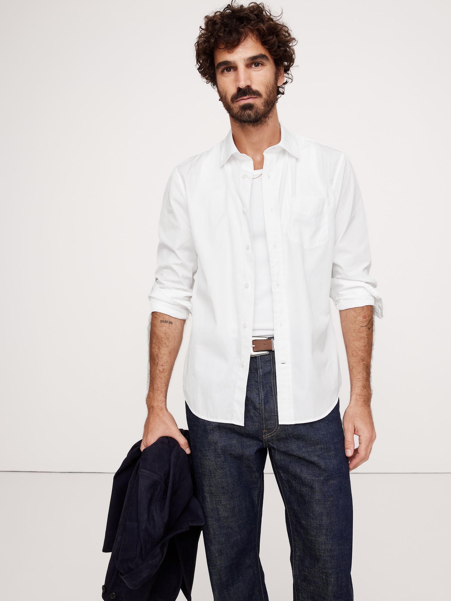 Washed Cotton Poplin Shirt