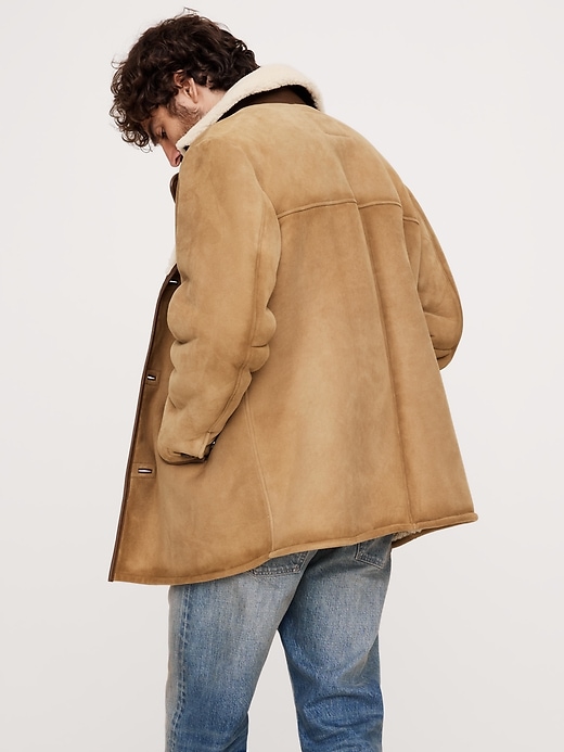 Banana republic shearling coat best sale