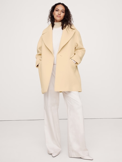 Double-Faced Wool-Blend Peacoat | Banana Republic