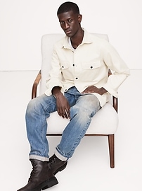 Standard-Fit Cotton Twill Shirt Jacket | Banana Republic