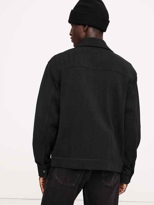 French Terry Shirt Jacket | Banana Republic