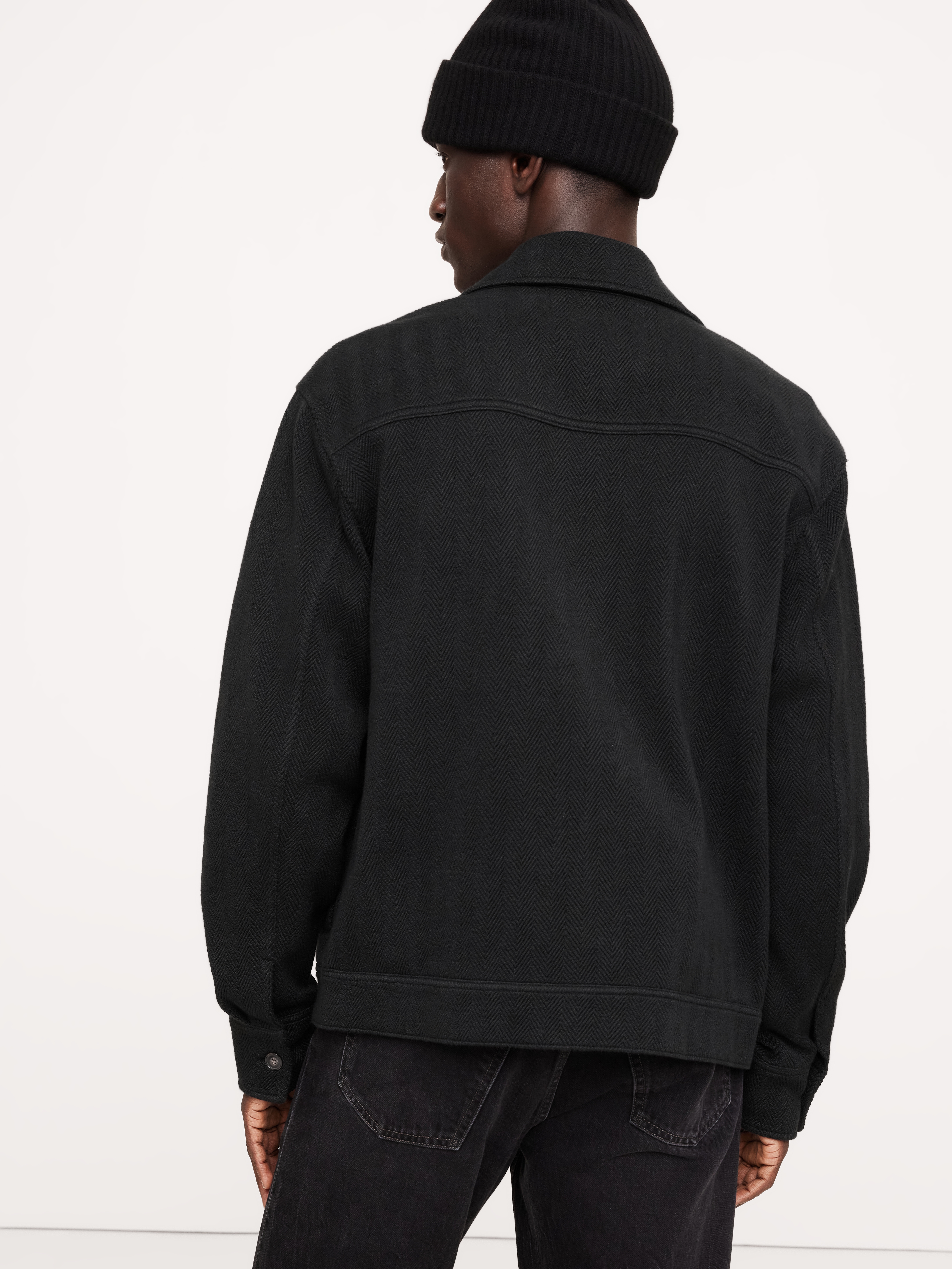 French Terry Shirt Jacket | Banana Republic
