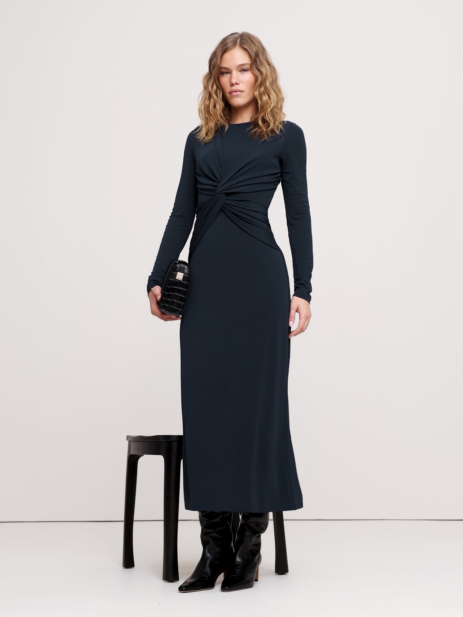 Image number 2 showing, Jersey Knit Twist-Front Maxi Dress