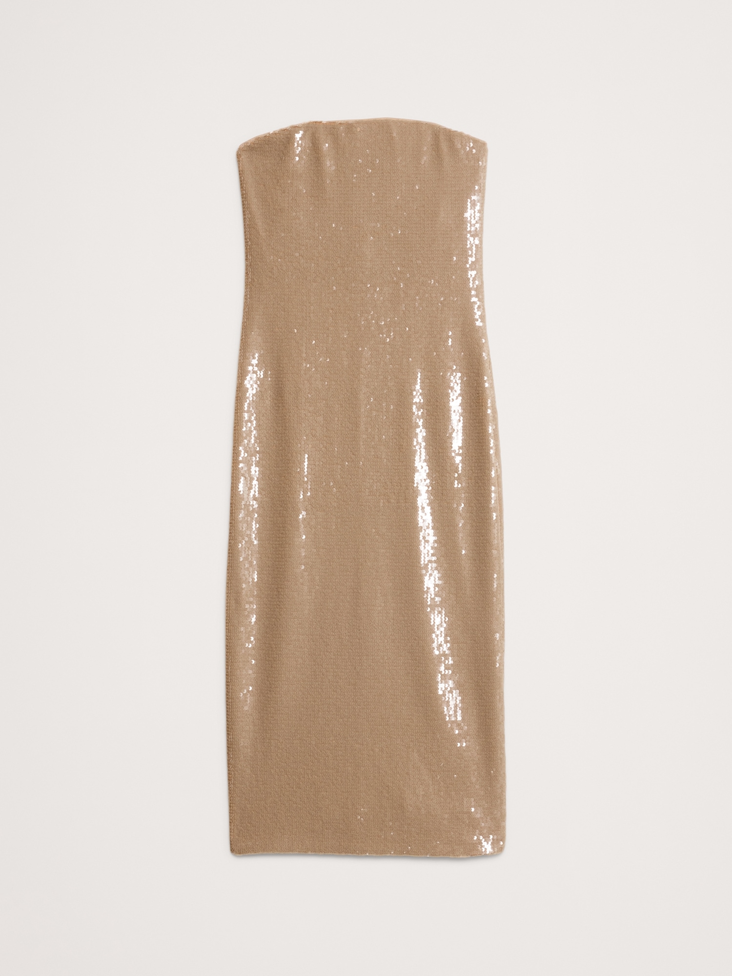 Stretch-Sequin Strapless Dress