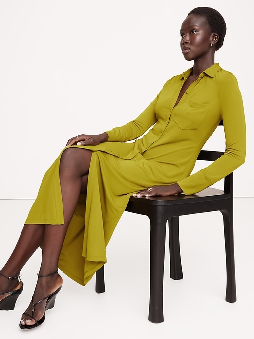 Jersey Knit Shirtdress | Banana Republic