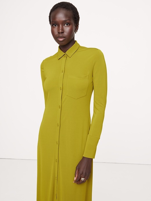 Jersey Knit Shirtdress | Banana Republic