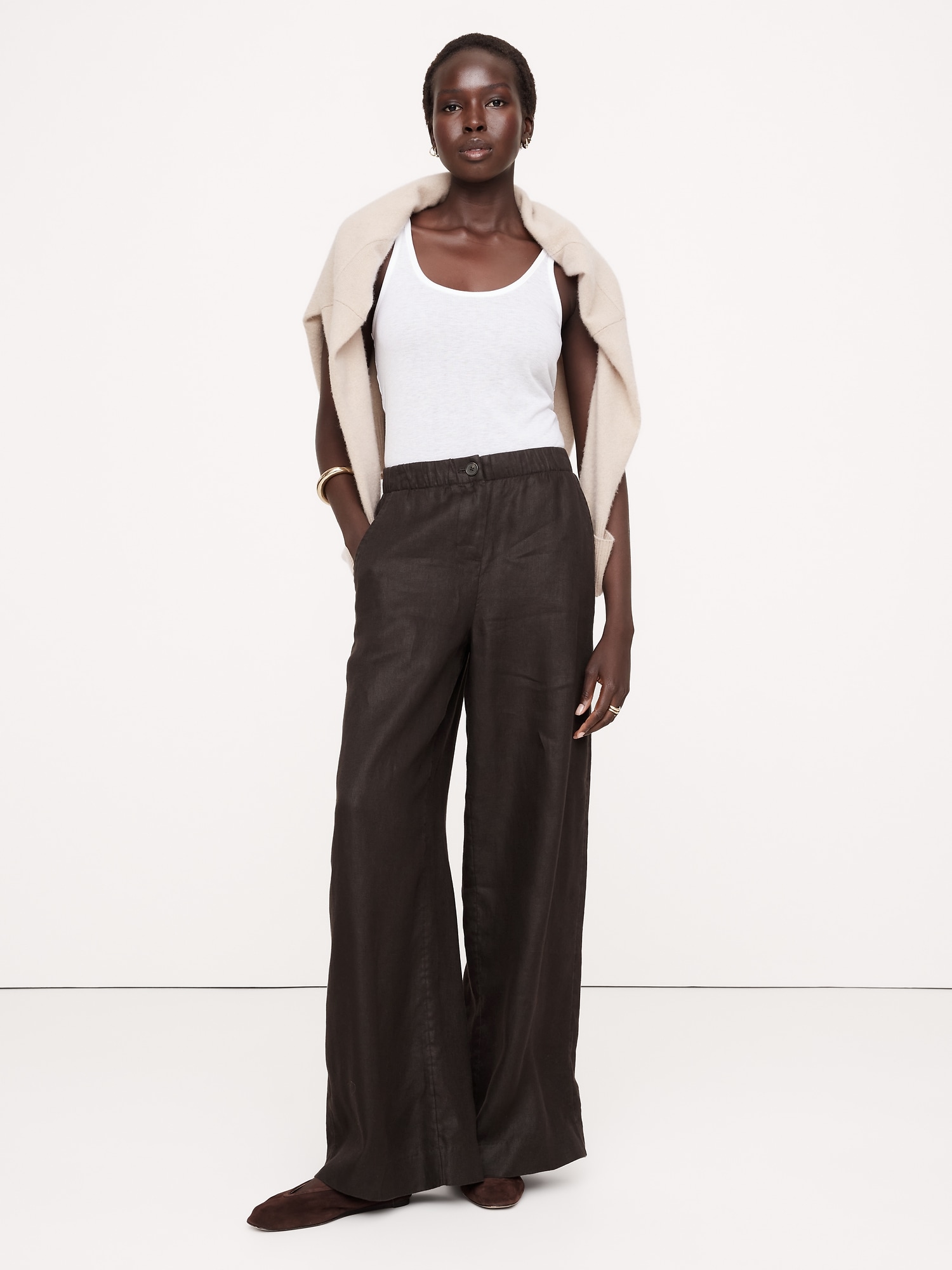 Linen Pull-On Pant