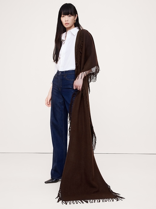 Fringed Wool Scarf | Banana Republic