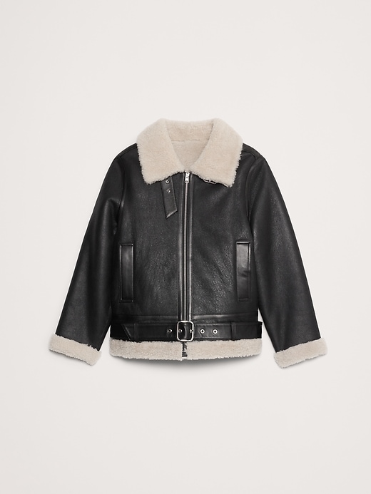 Shearling Aviator Jacket | Banana Republic