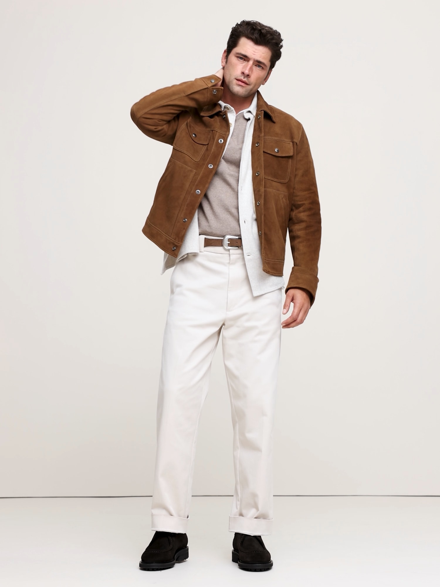 Image number 2 showing, Suede Trucker Jacket